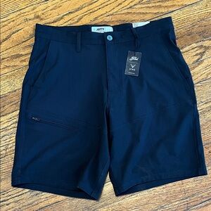 JETTY Men's Dark Blue Flat Front Shorts